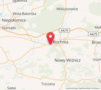 Map of Łapczyca, Lesser Poland