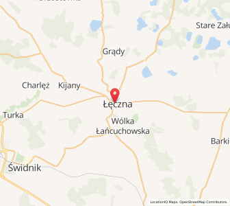 Map of Łęczna, Lublin