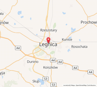 Map of Legnica, Lower Silesia