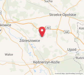 Map of Leśnica, Opole Voivodeship