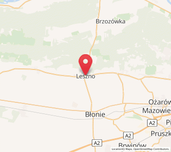 Map of Leszno, Mazovia