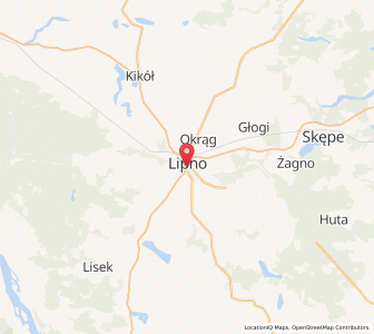 Map of Lipno, Kujawsko-Pomorskie
