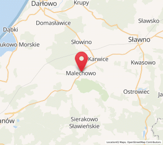 Map of Malechowo, West Pomerania