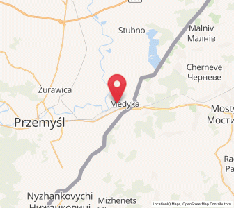 Map of Medyka, Subcarpathia