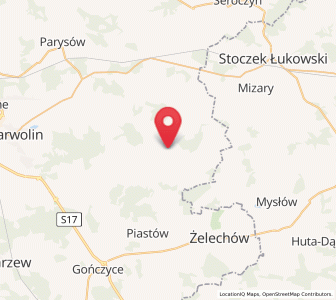 Map of Miastków Kościelny, Mazovia