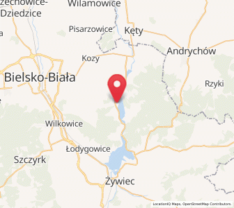 Map of Międzybrodzie Bialskie, Silesia