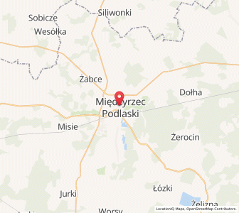 Map of Międzyrzec Podlaski, Lublin