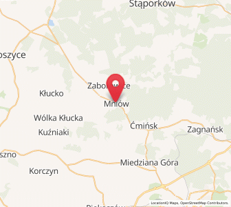 Map of Mniów, Świętokrzyskie