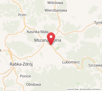 Map of Mszana Górna, Lesser Poland