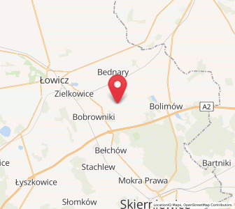 Map of Nieborów, Łódź Voivodeship