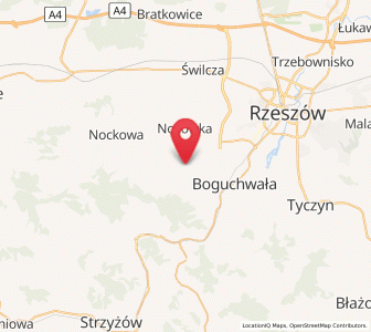 Map of Niechobrz, Subcarpathia
