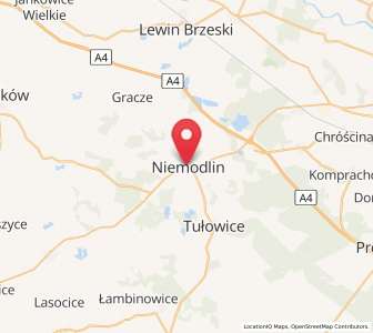Map of Niemodlin, Opole Voivodeship