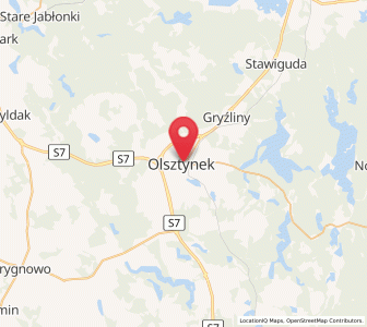 Map of Olsztynek, Warmia-Masuria