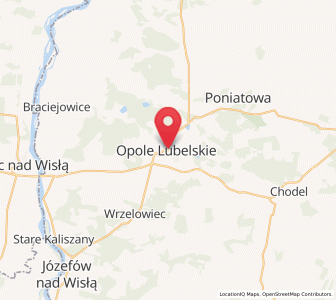 Map of Opole Lubelskie, Lublin