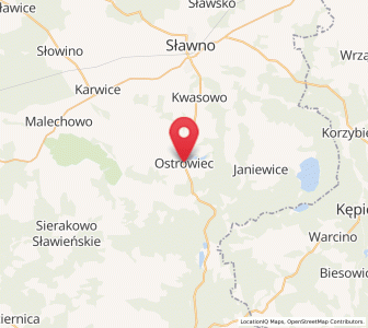 Map of Ostrowiec, West Pomerania