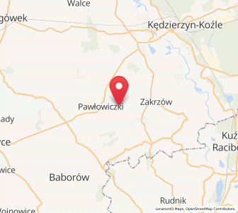 Map of Ostrożnica, Opole Voivodeship