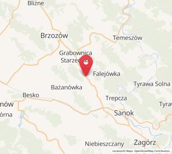 Map of Pakoszówka, Subcarpathia