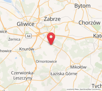 Map of Paniówki, Silesia