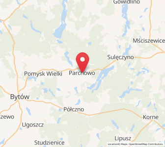 Map of Parchowo, Pomerania