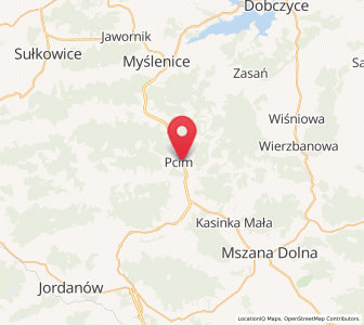 Map of Pcim, Lesser Poland