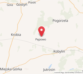 Map of Pępowo, Greater Poland
