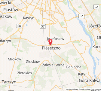 Map of Piaseczno, Mazovia