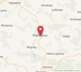 Map of Pieniężno, Warmia-Masuria