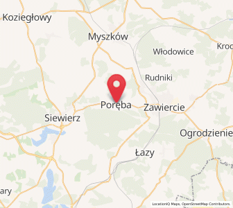 Map of Poręba, Silesia