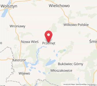 Map of Przemęt, Greater Poland