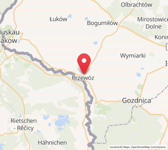 Map of Przewóz, Lubusz