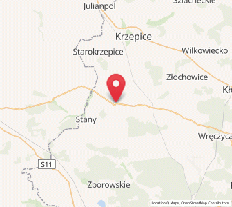 Map of Przystajń, Silesia