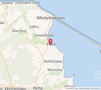 Map of Puck, Pomerania