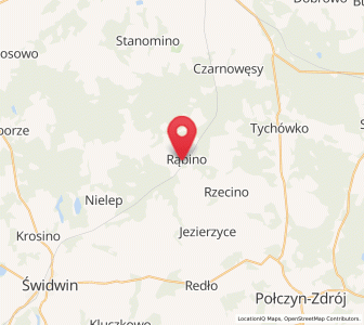 Map of Rąbino, West Pomerania