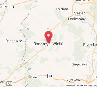 Map of Radomyśl Wielki, Subcarpathia