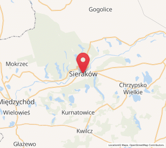 Map of Sierakow, Greater Poland