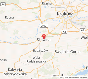 Map of Skawina, Lesser Poland
