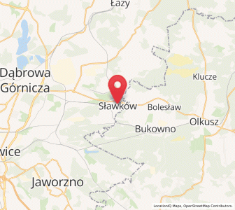 Map of Sławków, Silesia