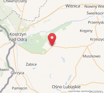 Map of Słońsk, Lubusz