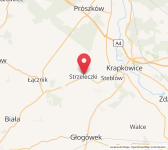 Map of Strzeleczki, Opole Voivodeship
