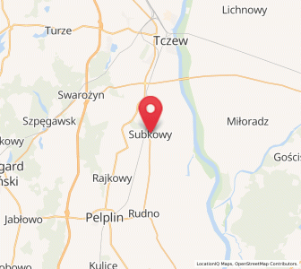 Map of Subkowy, Pomerania