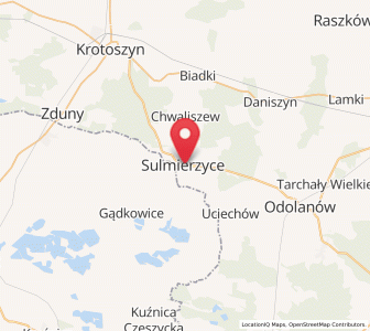 Map of Sulmierzyce, Greater Poland