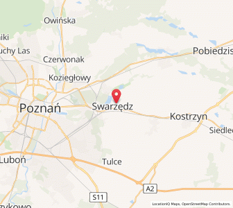Map of Swarzędz, Greater Poland