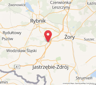 Map of Świerklany Górne, Silesia