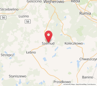Map of Szemud, Pomerania