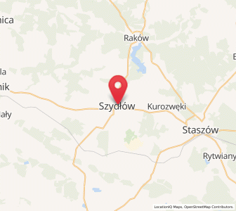 Map of Szydłów, Świętokrzyskie