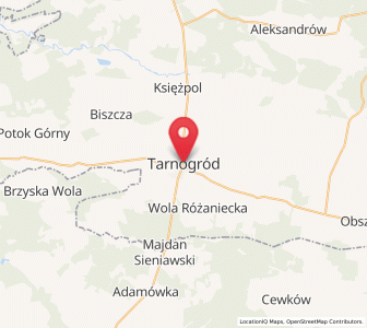 Map of Tarnogród, Lublin