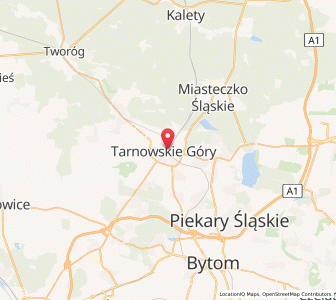 Map of Tarnowskie Góry, Silesia