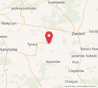 Map of Tczów, Mazovia