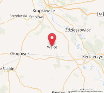 Map of Walce, Opole Voivodeship