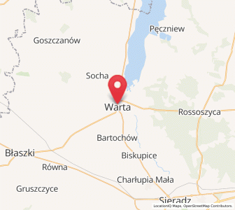 Map of Warta, Łódź Voivodeship